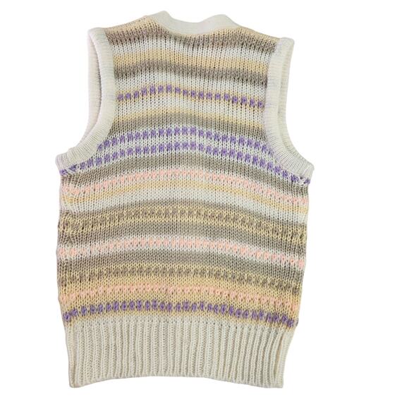 Vintage 80s Adoria Button Down Crochet Vest Top Women Size Medium MINT Cond - Picture 2 of 5